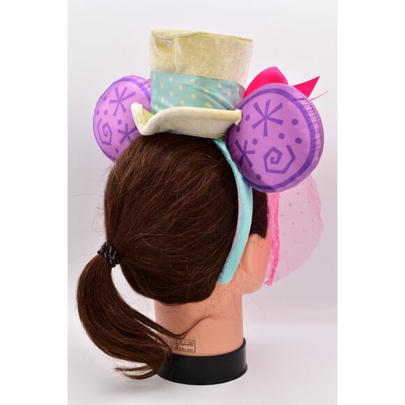 Disney Minnie Mouse Alice in Wonderland Mad Hatter Ears Headband Cup Veil Bow main image 12